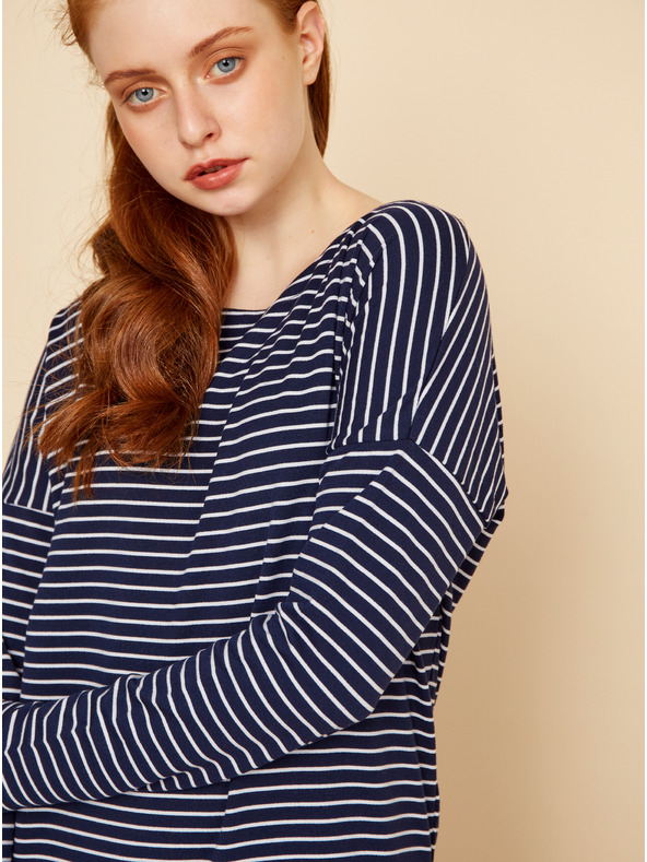 ZOOT.lab Tmavě modrá dámská pruhovaná basic mikina ZOOT.lab Maja
