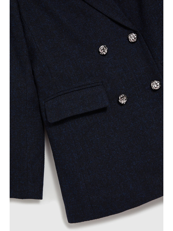 Moodo Tmavě modré dámské sako Moodo