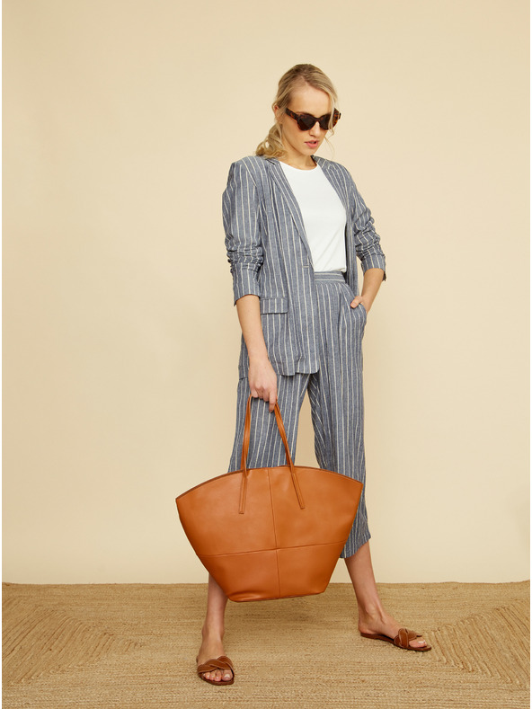 ZOOT.lab Šedomodré dámské pruhované sako ZOOT.lab Ursala