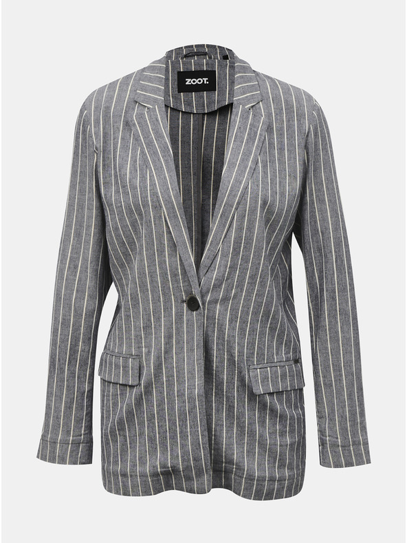 ZOOT.lab Šedomodré dámské pruhované sako ZOOT.lab Ursala