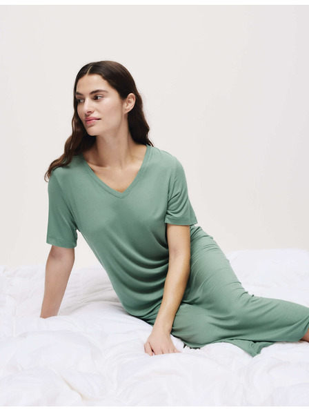 Marks & Spencer Noční košile s krajkovou vložkou Marks & Spencer zelená