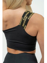 Nebbia NEBBIA Dámská sportovní podprsenka s vysokou podporou INTENSE Asymmetric 841 Gold Nebbia