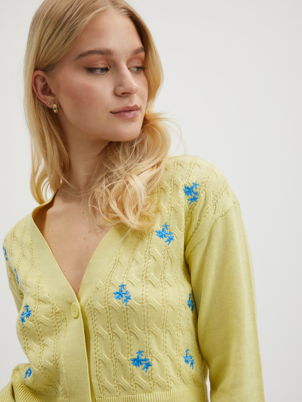 Noisy May Světle zelený dámský kardigan Noisy May Lil