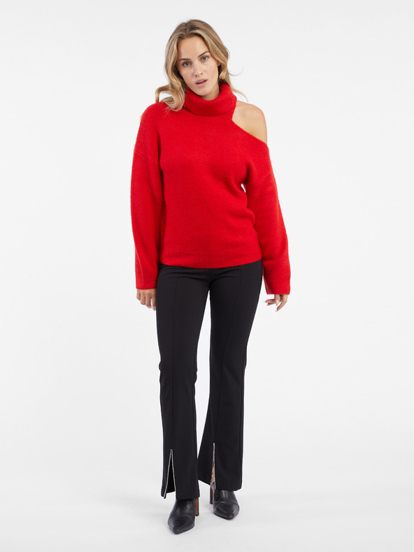 Orsay Červený dámský rolák s průstřihem ORSAY