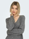 Jacqueline de Yong Šedé dámské svetrové šaty JDY Elanora