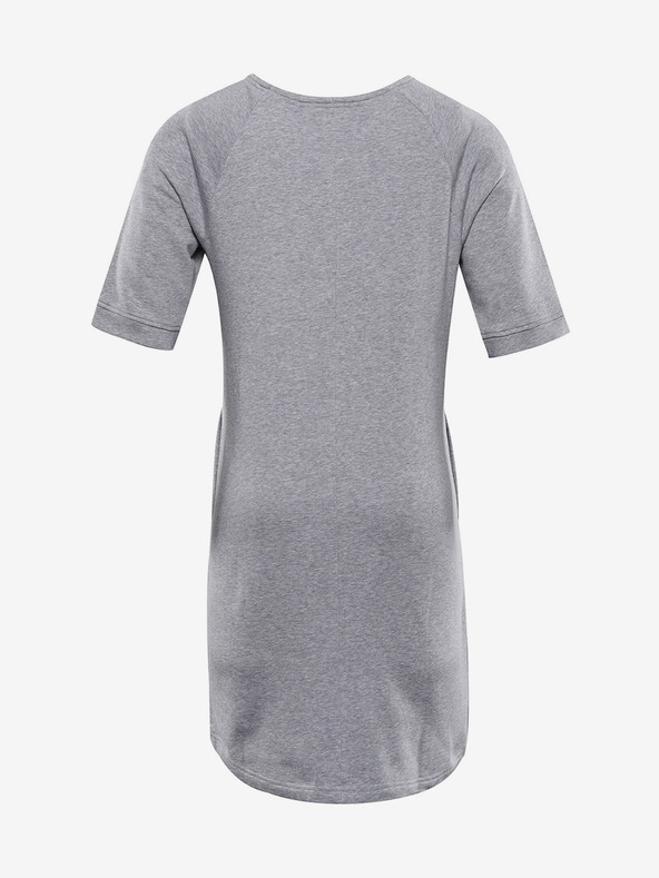 ALPINE PRO Šedé dámské bavlněné šaty Alpine Pro MOLEDA