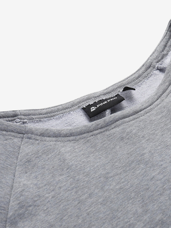 ALPINE PRO Šedé dámské bavlněné šaty Alpine Pro MOLEDA