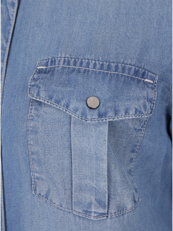 Vero Moda Světle modré džínové košilové šaty VERO MODA Silla