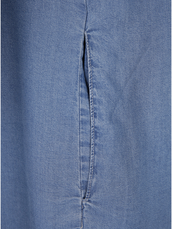 Vero Moda Světle modré džínové košilové šaty VERO MODA Silla