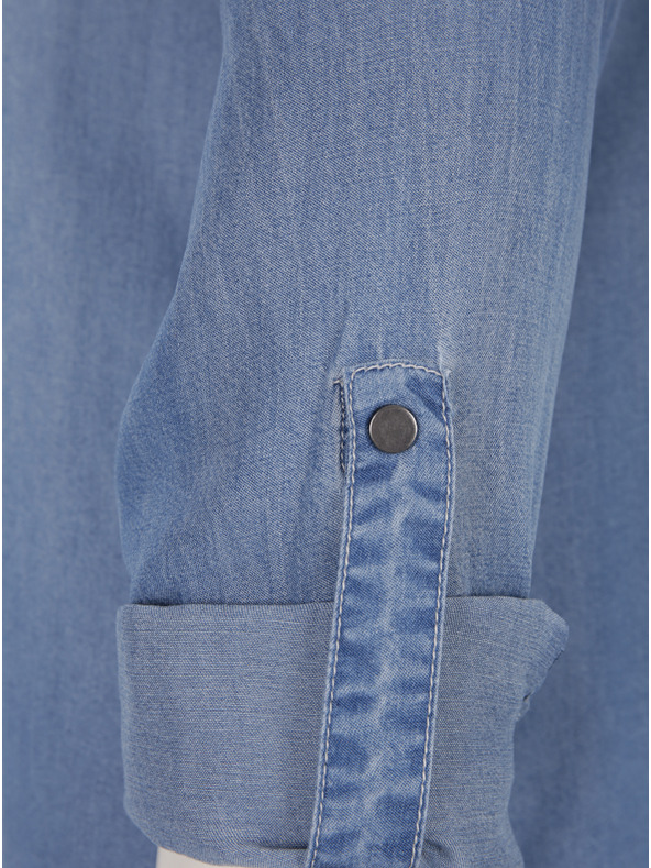 Vero Moda Světle modré džínové košilové šaty VERO MODA Silla