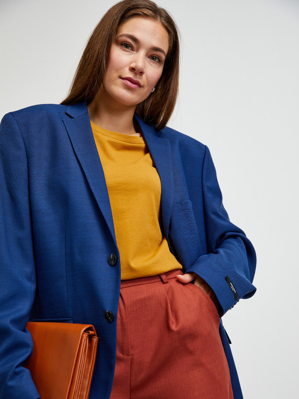 ZOOT.lab Hořčicové basic tričko s krátkým rukávem METROOPOLIS by ZOOT.lab Leora