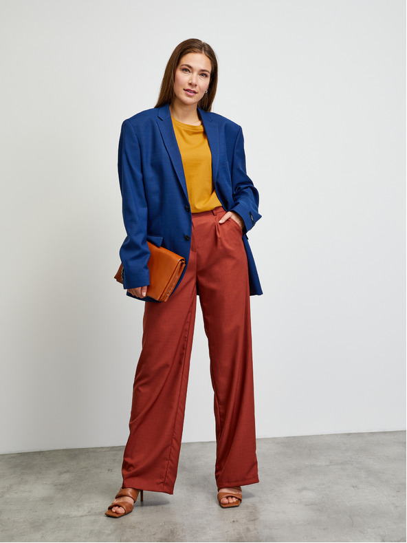 ZOOT.lab Hořčicové basic tričko s krátkým rukávem METROOPOLIS by ZOOT.lab Leora