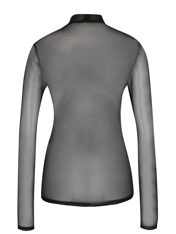 ONLY Černé tričko se stojáčkem a průsvitným zadním dílem ONLY Erica