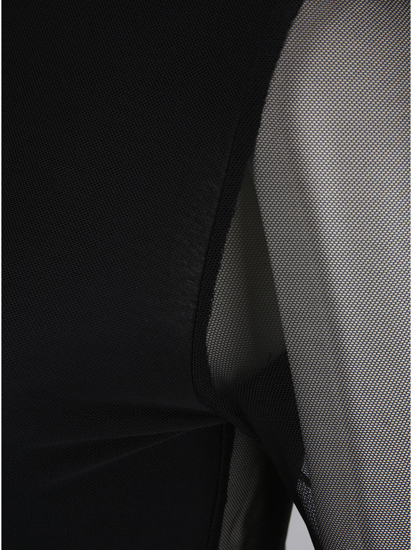 ONLY Černé tričko se stojáčkem a průsvitným zadním dílem ONLY Erica