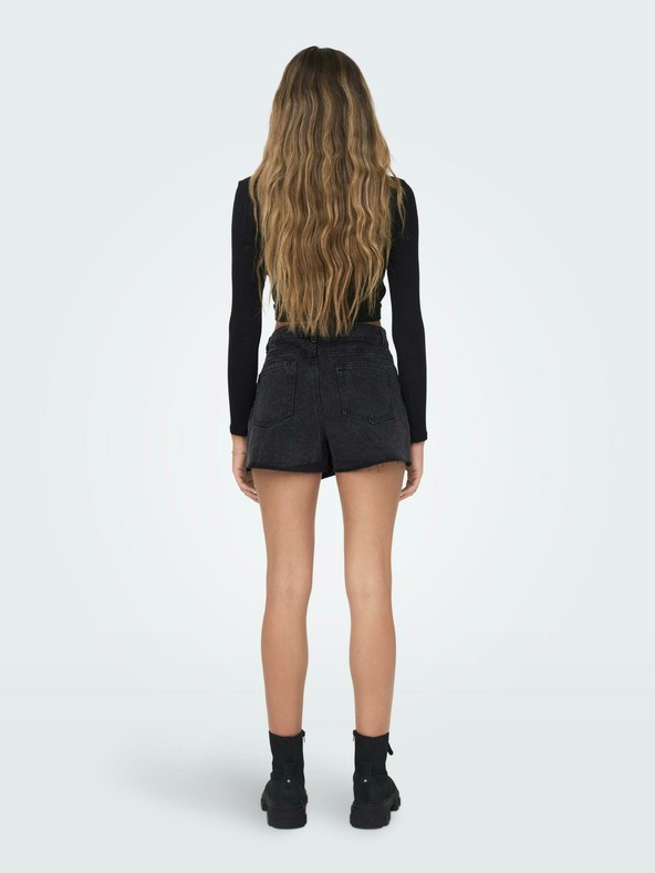 ONLY Černé dámské tričko s průstřihy ONLY Nikita