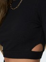 ONLY Černé dámské tričko s průstřihy ONLY Nikita