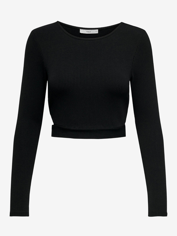 ONLY Černé dámské tričko s průstřihy ONLY Nikita