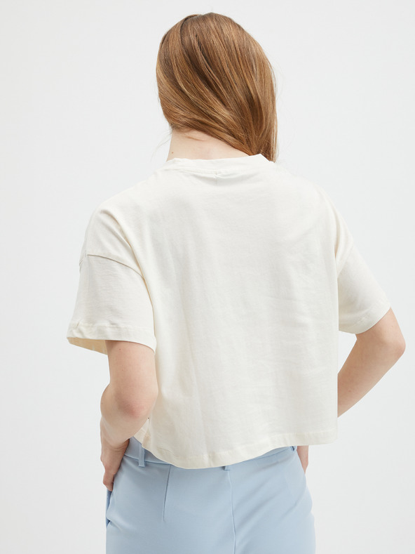 Noisy May Krémové crop tričko Noisy May Alena