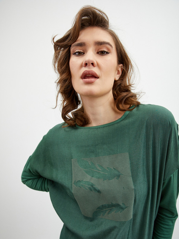 ZOOT.lab Zelené dámské tričko s potiskem ZOOT.lab Rozy