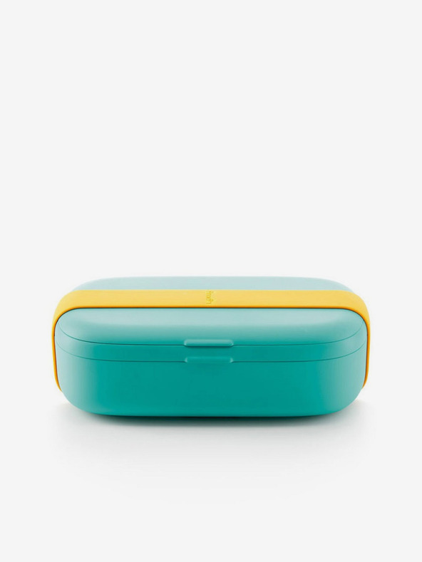 Lékué Černo-tyrkysový svačinový box Lékué LunchBox To Go (1000 ml)