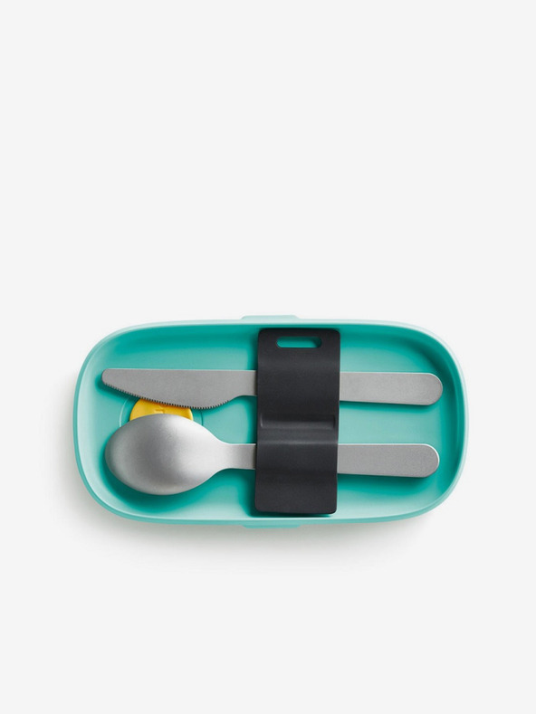 Lékué Černo-tyrkysový svačinový box Lékué LunchBox To Go (1000 ml)