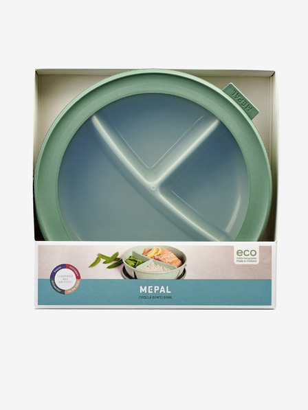 Mepal Světle zelená mísa se třemi přihrádkami Mepal Bento bowl Cirqula 250+250+500 ml