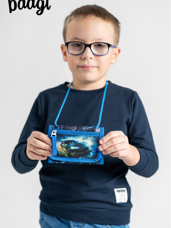 BAAGL  Černá peněženka na krk Baagl Závodní Auto