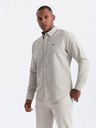 Ombre Clothing Pánská bavlněná košile REGULAR FIT s jemnými proužky  Ombre Clothing