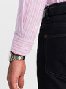 Ombre Clothing Pánská bavlněná košile REGULAR FIT s jemnými proužky  Ombre Clothing