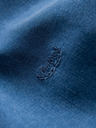 Ombre Clothing Pánská džínová košile s lyocellem a výšivkou na hrudi - modrá Ombre Clothing