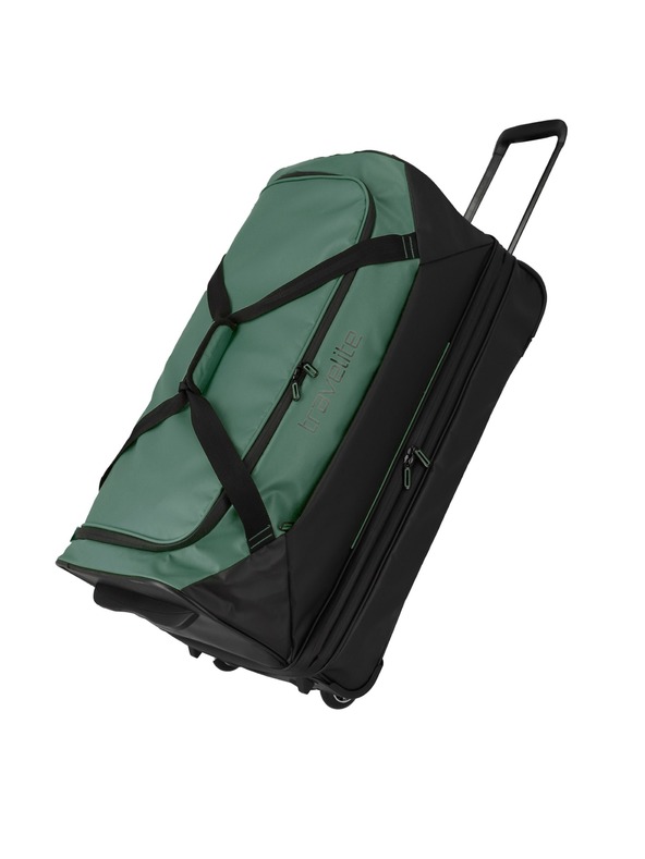 Travelite Cestovní taška Travelite Basics Wheeled Duffle exp. Black/green