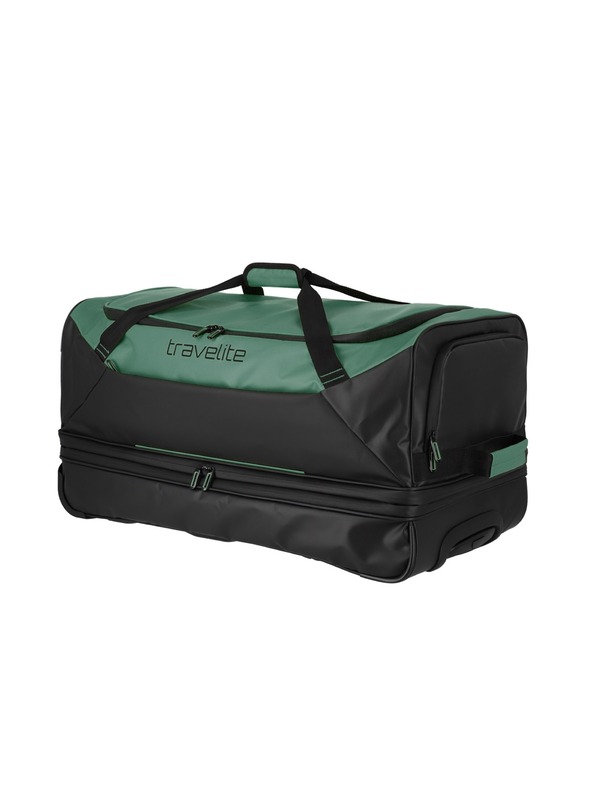 Travelite Cestovní taška Travelite Basics Wheeled Duffle exp. Black/green