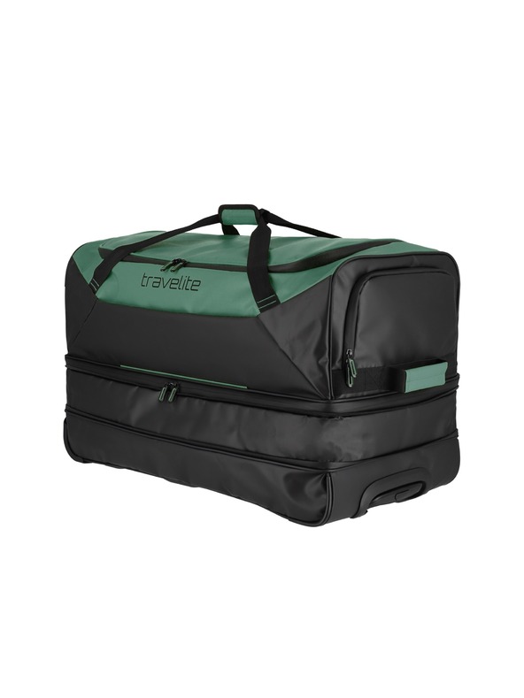 Travelite Cestovní taška Travelite Basics Wheeled Duffle exp. Black/green