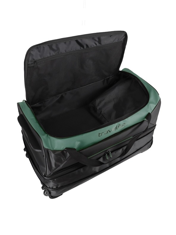 Travelite Cestovní taška Travelite Basics Wheeled Duffle exp. Black/green