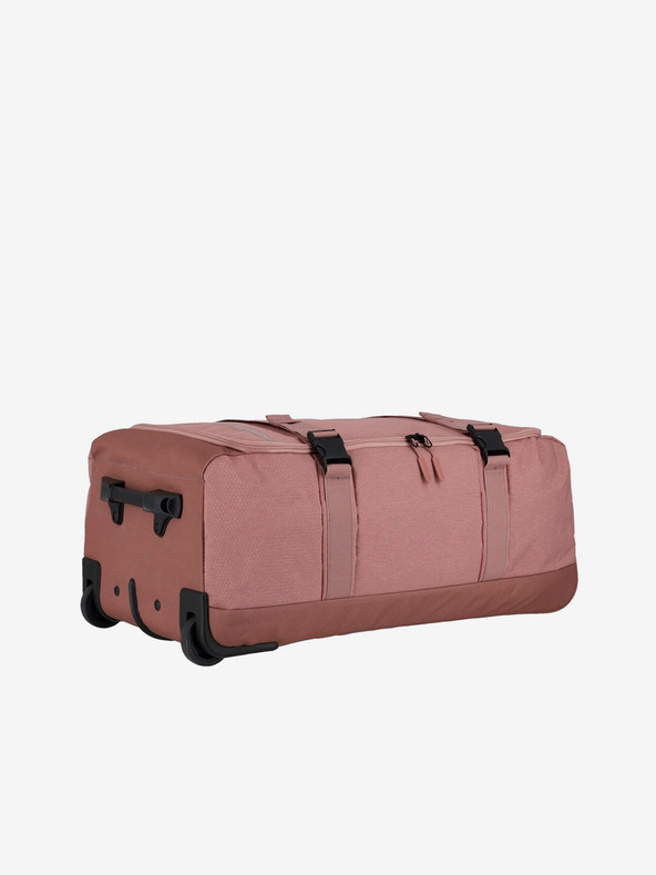 Travelite Růžová cestovní taška Travelite Kick Off Wheeled Duffle L Rosé