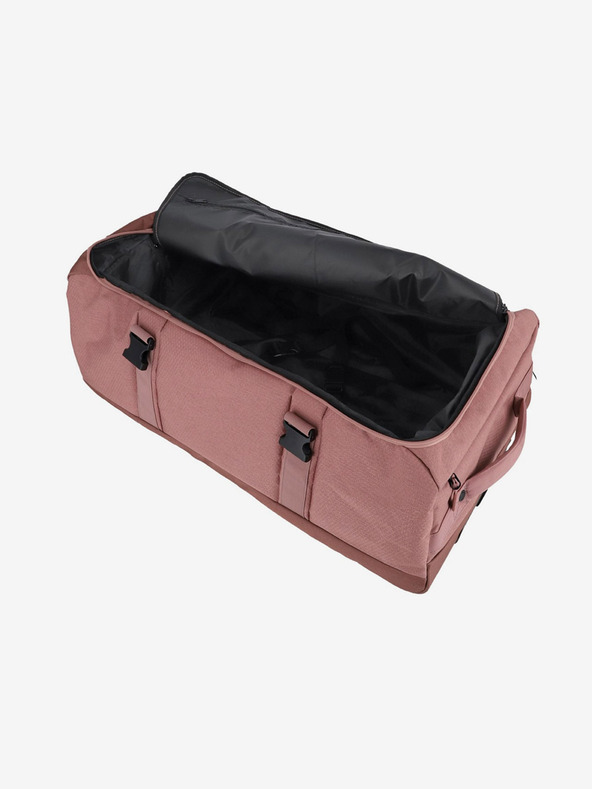 Travelite Růžová cestovní taška Travelite Kick Off Wheeled Duffle L Rosé