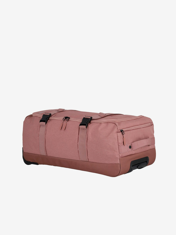 Travelite Růžová cestovní taška Travelite Kick Off Wheeled Duffle L Rosé