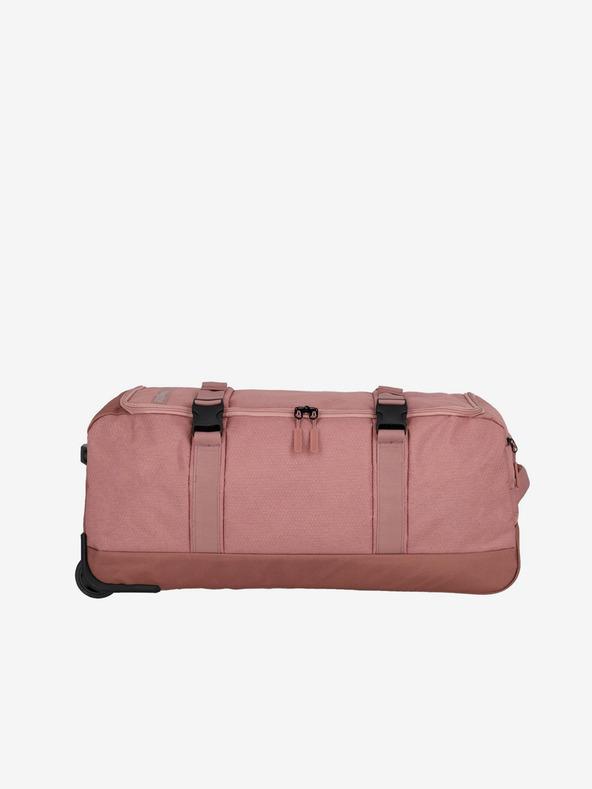Travelite Růžová cestovní taška Travelite Kick Off Wheeled Duffle L Rosé