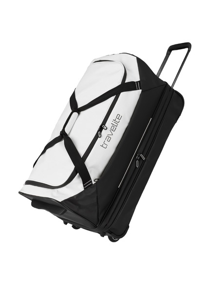 Travelite Cestovní taška Travelite Basics Wheeled Duffle exp. Black/white