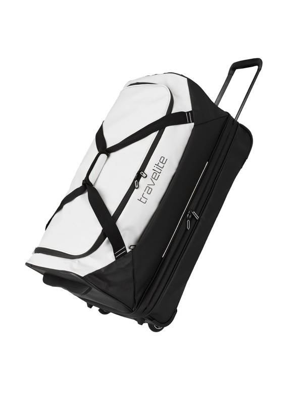 Travelite Cestovní taška Travelite Basics Wheeled Duffle exp. Black/white