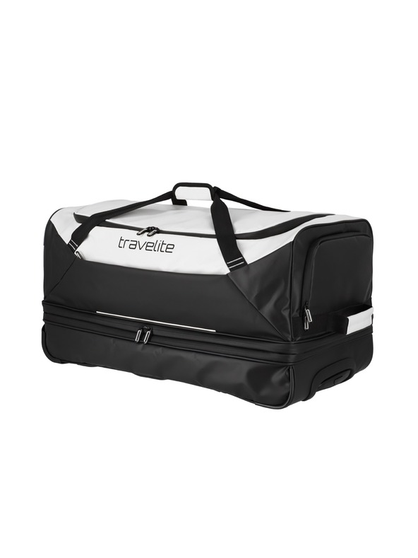 Travelite Cestovní taška Travelite Basics Wheeled Duffle exp. Black/white