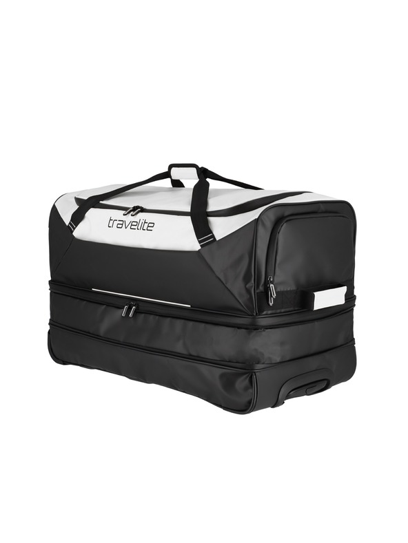 Travelite Cestovní taška Travelite Basics Wheeled Duffle exp. Black/white