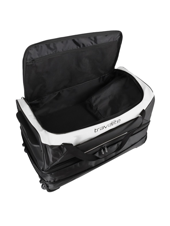 Travelite Cestovní taška Travelite Basics Wheeled Duffle exp. Black/white
