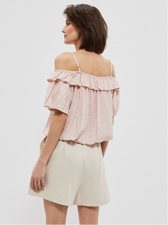 Moodo Světle růžová dámská vzorovaná halenka Moodo