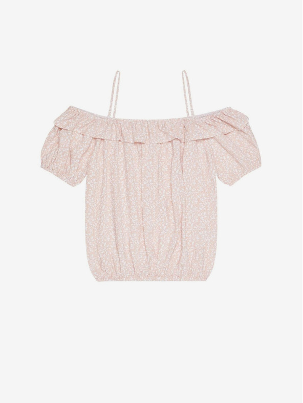 Moodo Světle růžová dámská vzorovaná halenka Moodo