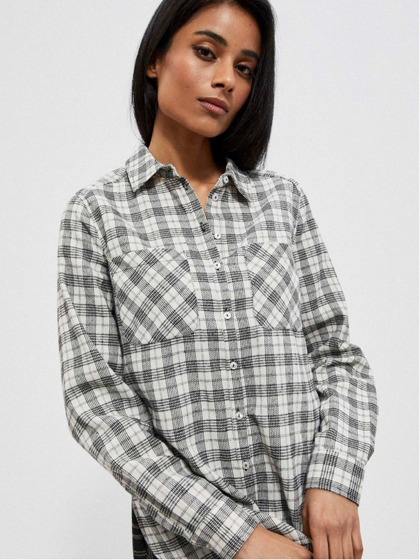 Moodo Černo-bílá dámská kostkovaná košile Moodo