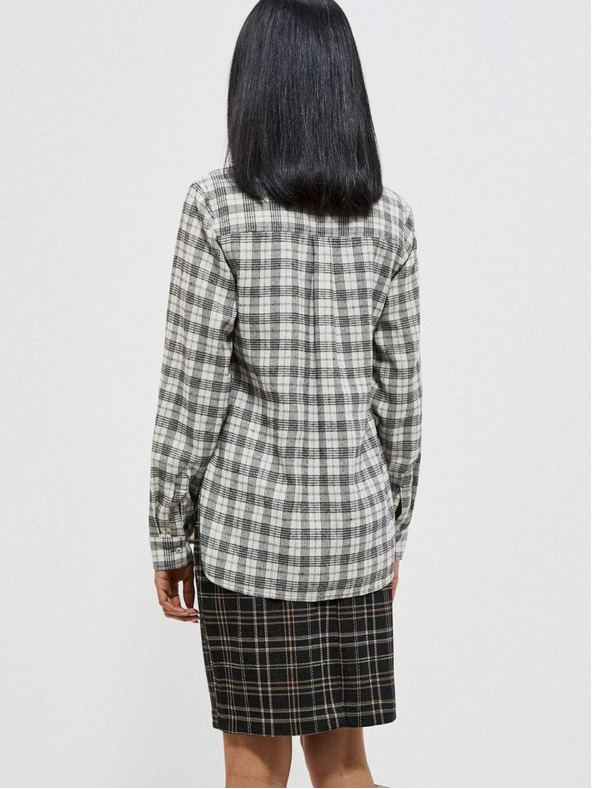 Moodo Černo-bílá dámská kostkovaná košile Moodo