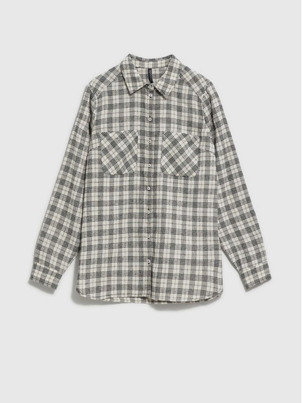 Moodo Černo-bílá dámská kostkovaná košile Moodo