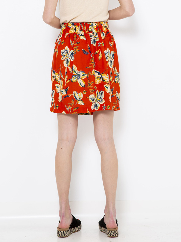 CAMAIEU Červená květovaná sukně CAMAIEU