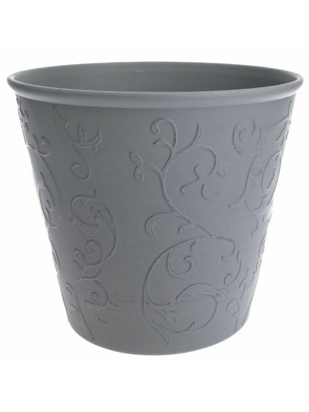 Casa de Engel Obal na květináč - Eko plast, šedý floral, 0/24